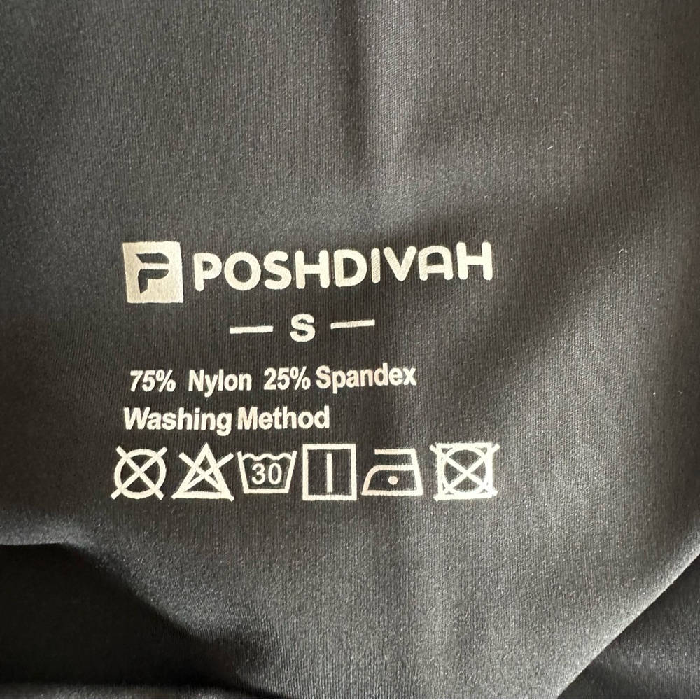 POSHDIVAH Women's Maternity OverTheBelly Pregnancy ActiveWear Workout Leggings S - Picture 4 of 10